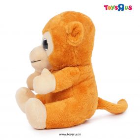 Mirada 25cm Monkey With Glitter Eye Soft Toy - Light Brown