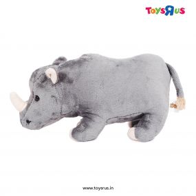 Mirada 35 cm Standing Rhino Polyester Soft Toy (Stone Grey)