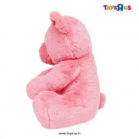 Mirada 45 cm Glitter Eyes Pink Bear Soft Toy for Kids (Skin Friendly Material)