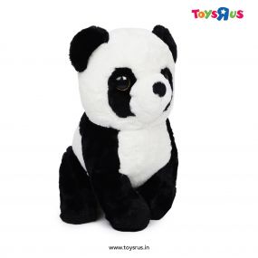 Mirada 42Cm Panda With Glitter Eye Soft Toy | Black