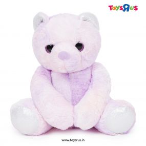 Mirada 35Cm Glitter Eye Teddy Bear Purple Plush Skin Friendly Soft Toy