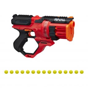 Nerf Rival roundhouse XX-1500 red blaster with rotating chamber &15 rival rounds