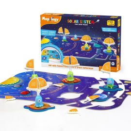 Imagimake Mapology Solar System Dual Sided Puzzle for 4M+ (72 Pcs)